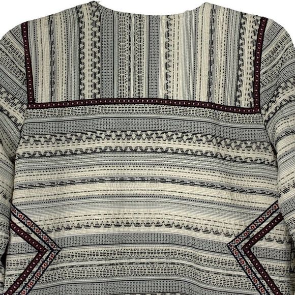 Tularosa Womens Crop Boho Geo Pattern Jacket Blazer size Large Zip Lined 3476 - Picture 6 of 7